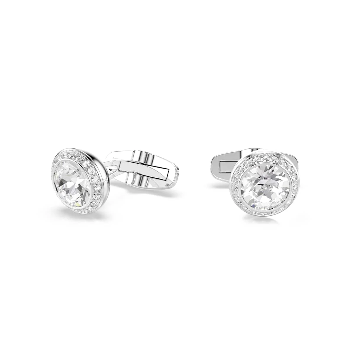Swarovski Una Angelic cufflinks Round cut White Rhodium plated