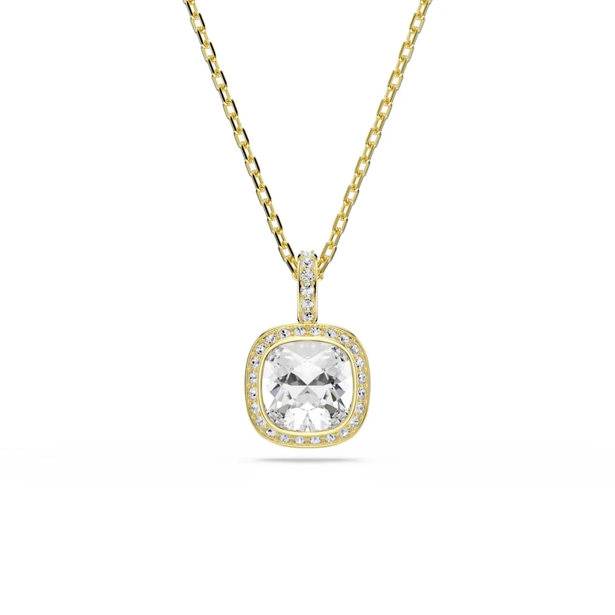 Swarovski Una Angelic pendant Cushion cut White 18ct gold finish