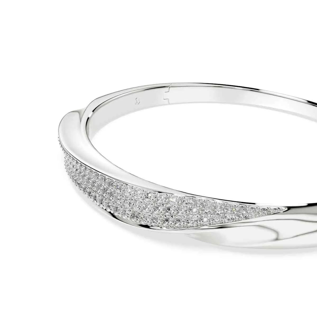 Swarovski Classica bangle Round cut White.Sterling silver