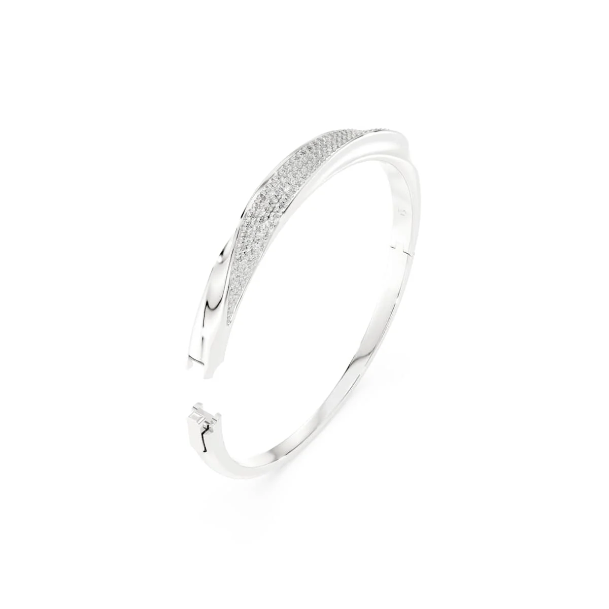 Swarovski Classica bangle Round cut White Sterling silver