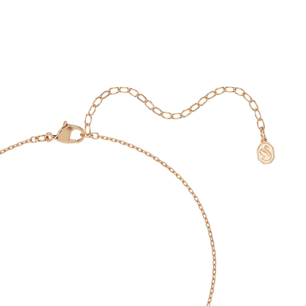 Swarovski Swan pendant Mixed cuts Swan Black 18K rose gold finish