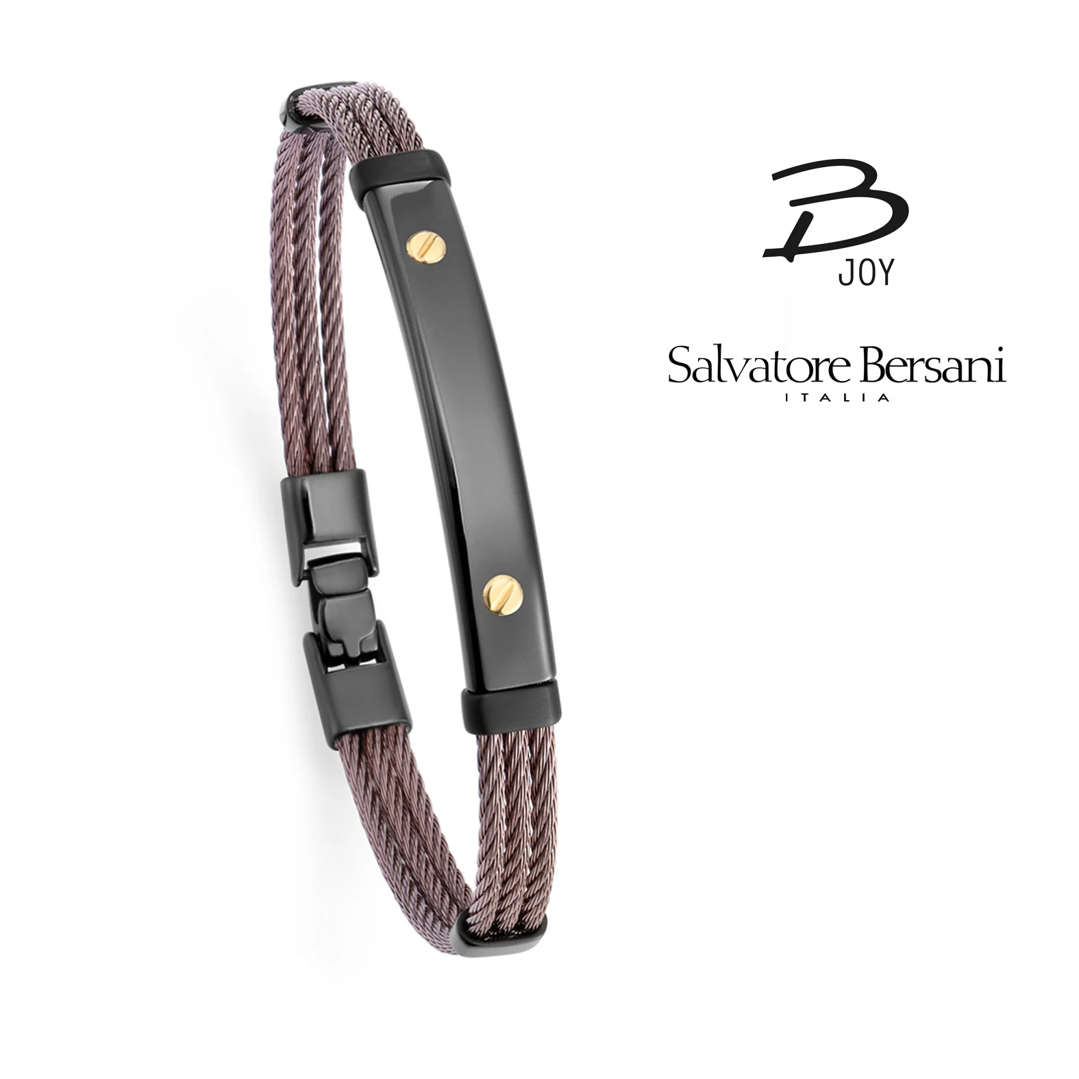 Salvatore Bersani Bjoy Bronze Steel Cable Bracelet