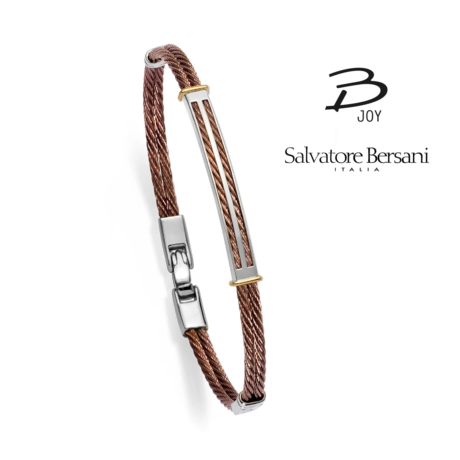 Salvatore Bersani BJoy Bronze Steel Cable Bracelet