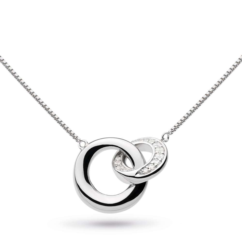 Kit Heath Bevel Cirque CZ Pave Link Necklace: 9151CZ