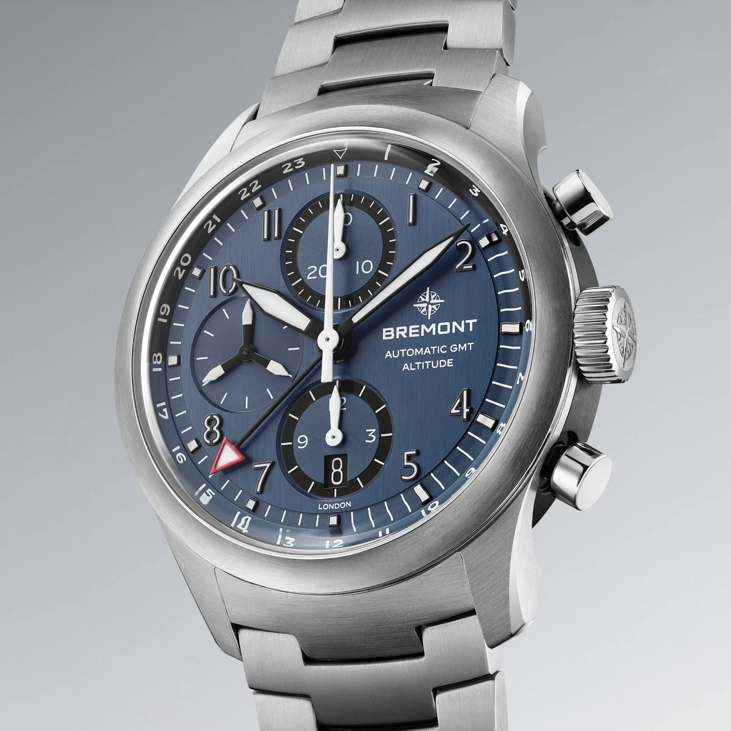 Bremont Altitude Chronograph GMT, Blue Dial, Bracelet