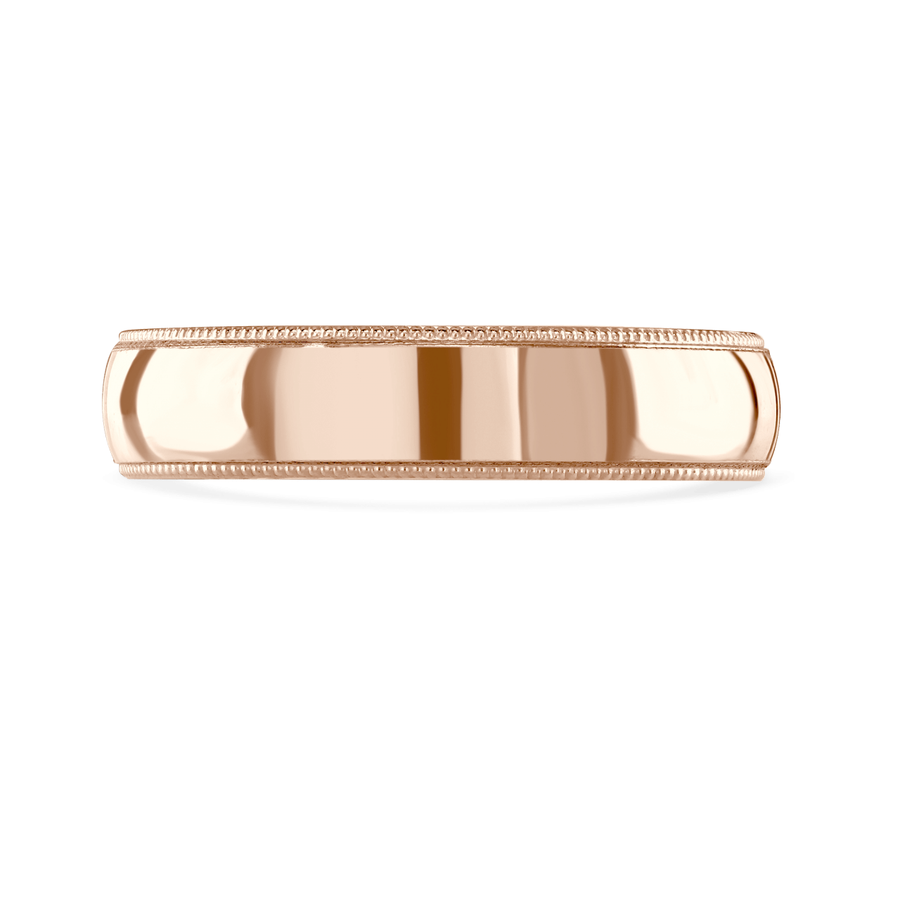 Brown and Newirth Grain Rose Gold Court Wedding Ring : XNMG-6