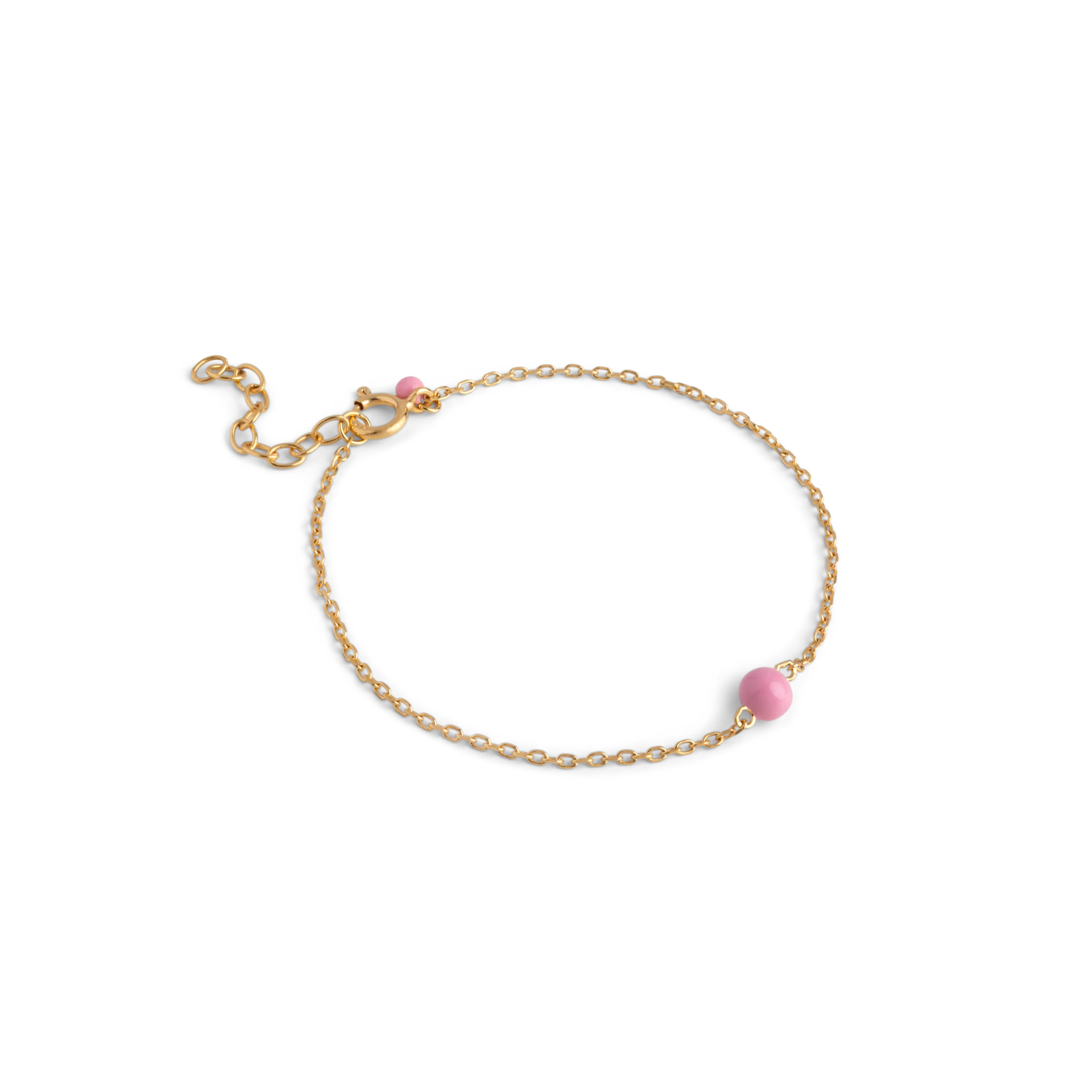 Enamel Copenhagen Balloon Bracelet, Pink, Gold Plated