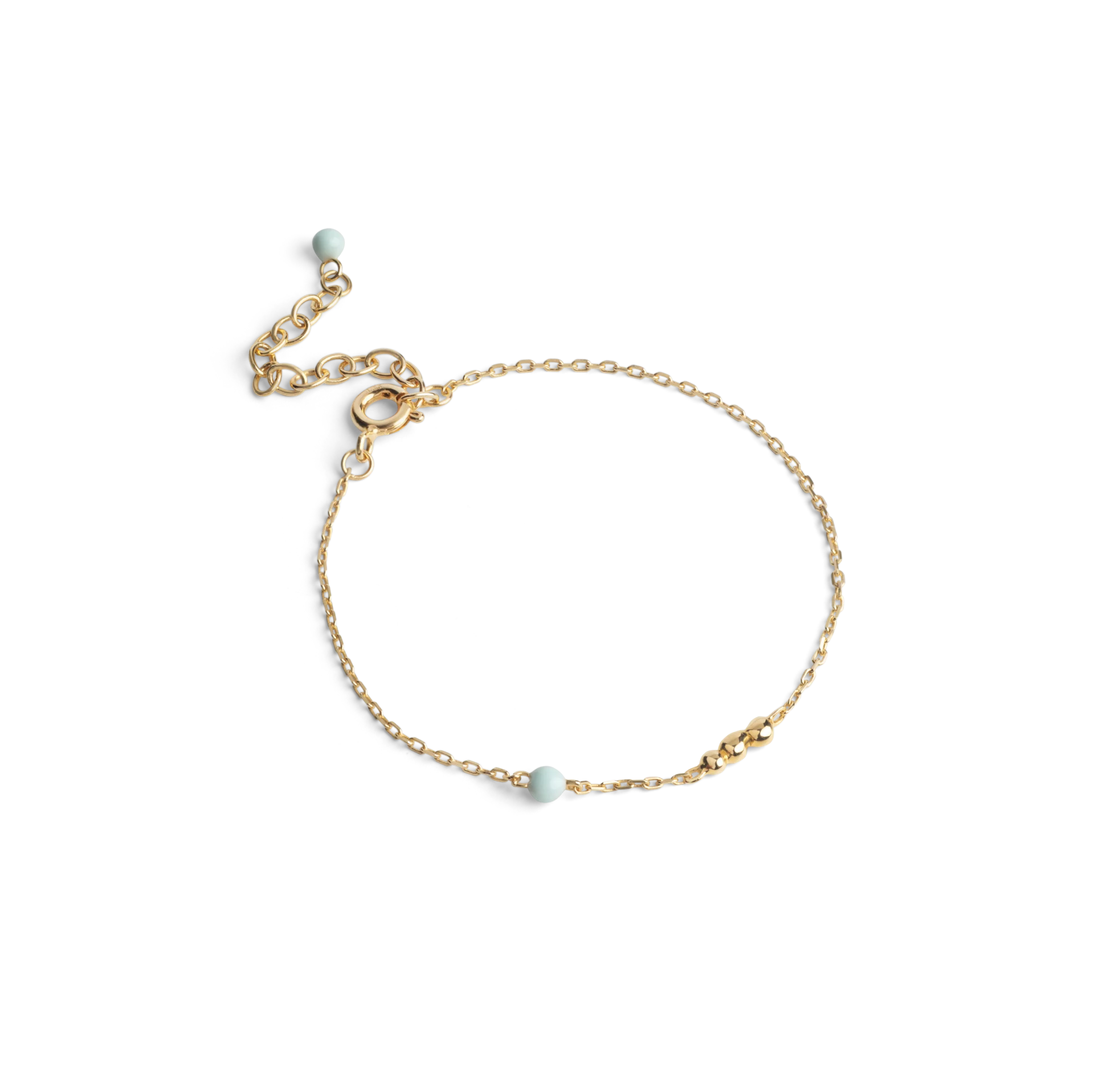 Enamel Copenhagen Nara Bracelet, Mint, Gold Plated