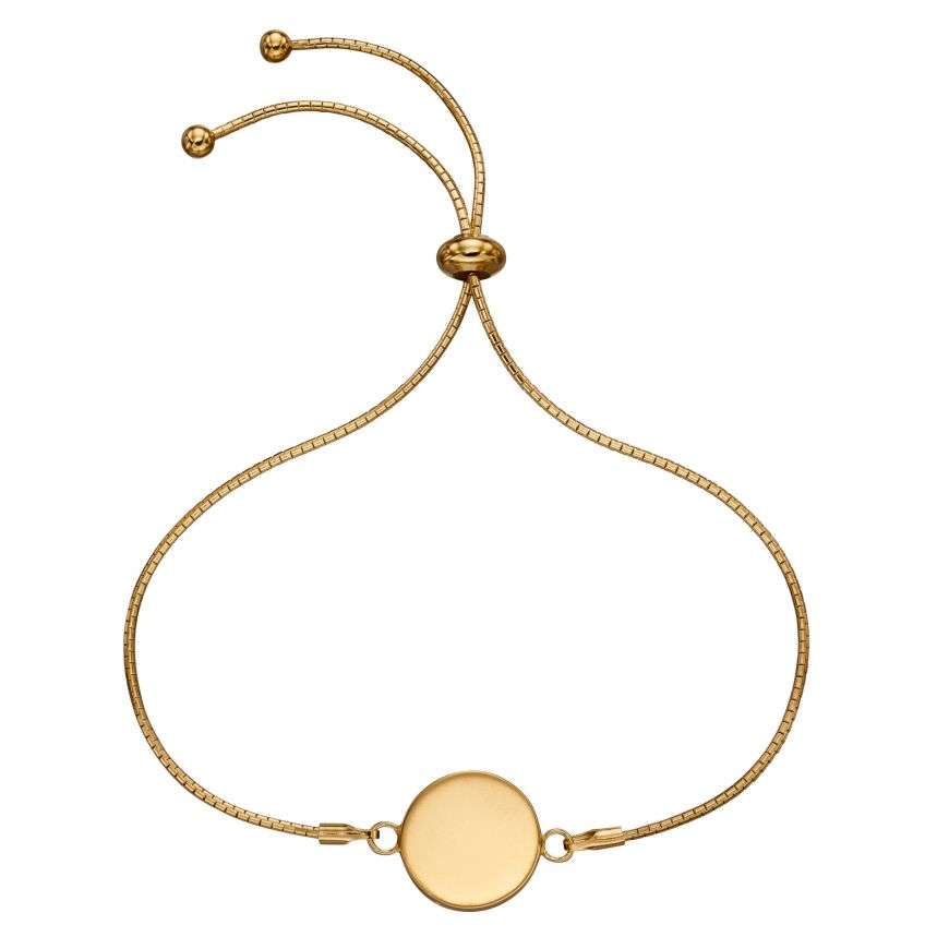 STORY Bracelet with Disc, Gold Plated : 1542088