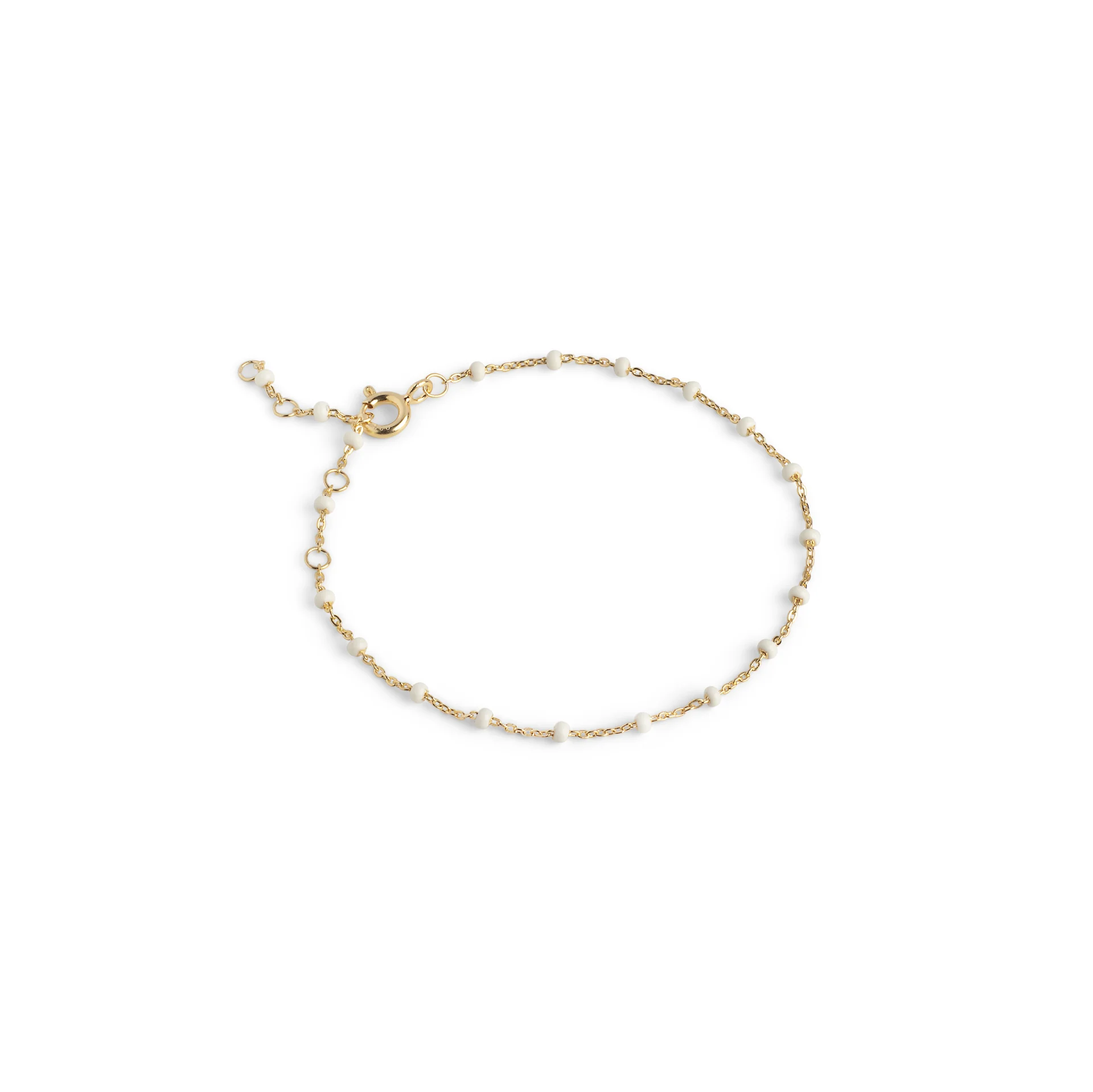 Enamel Copenhagen Lola Bracelet, Daisy, Gold Plated