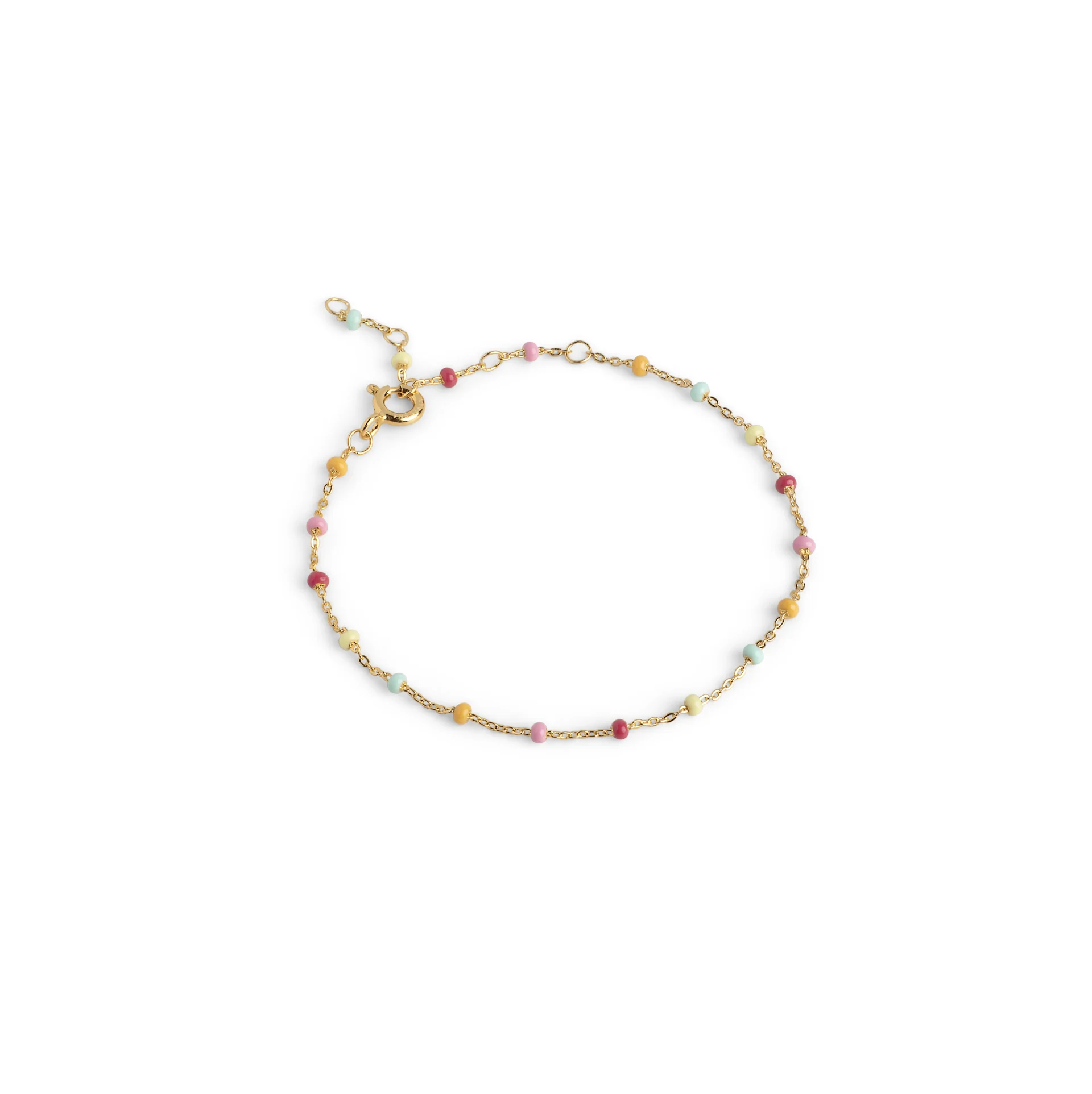Enamel Copenhagen Lola Bracelet, Rainbow, Gold Plated