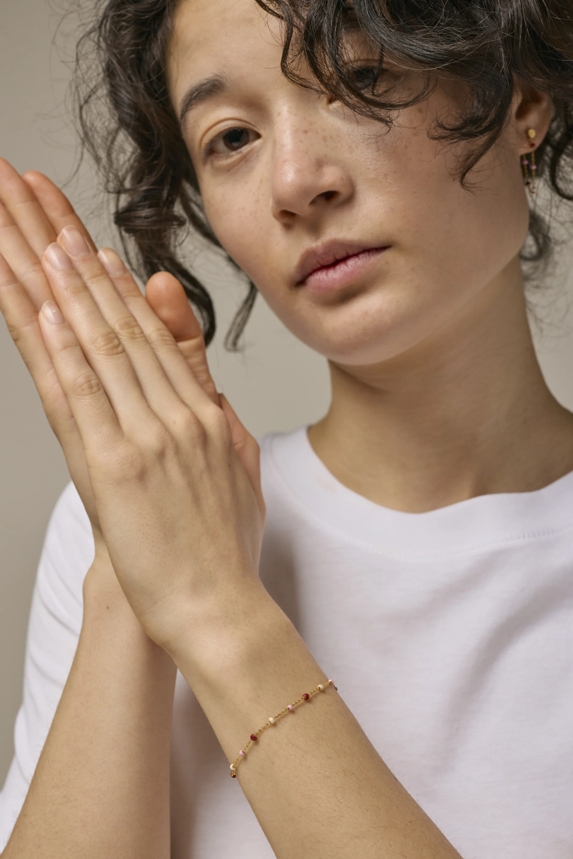 Enamel Copenhagen Lola Bracelet, Rosie, Gold Plated