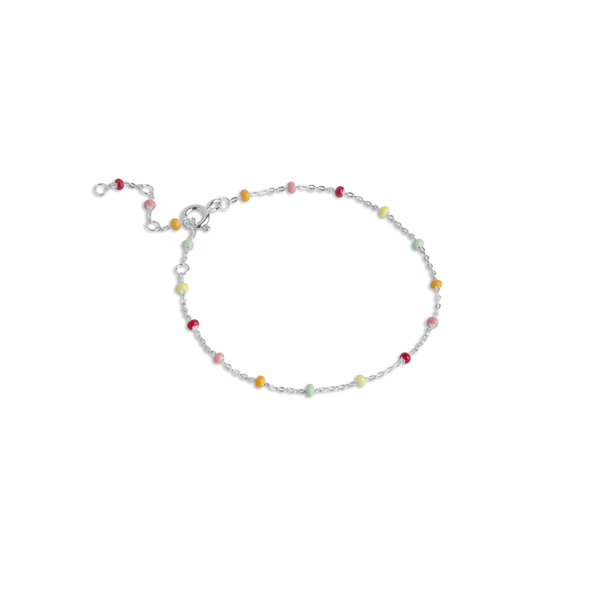 Enamel Copenhagen Lola Bracelet, Rainbow, Sterling Silver