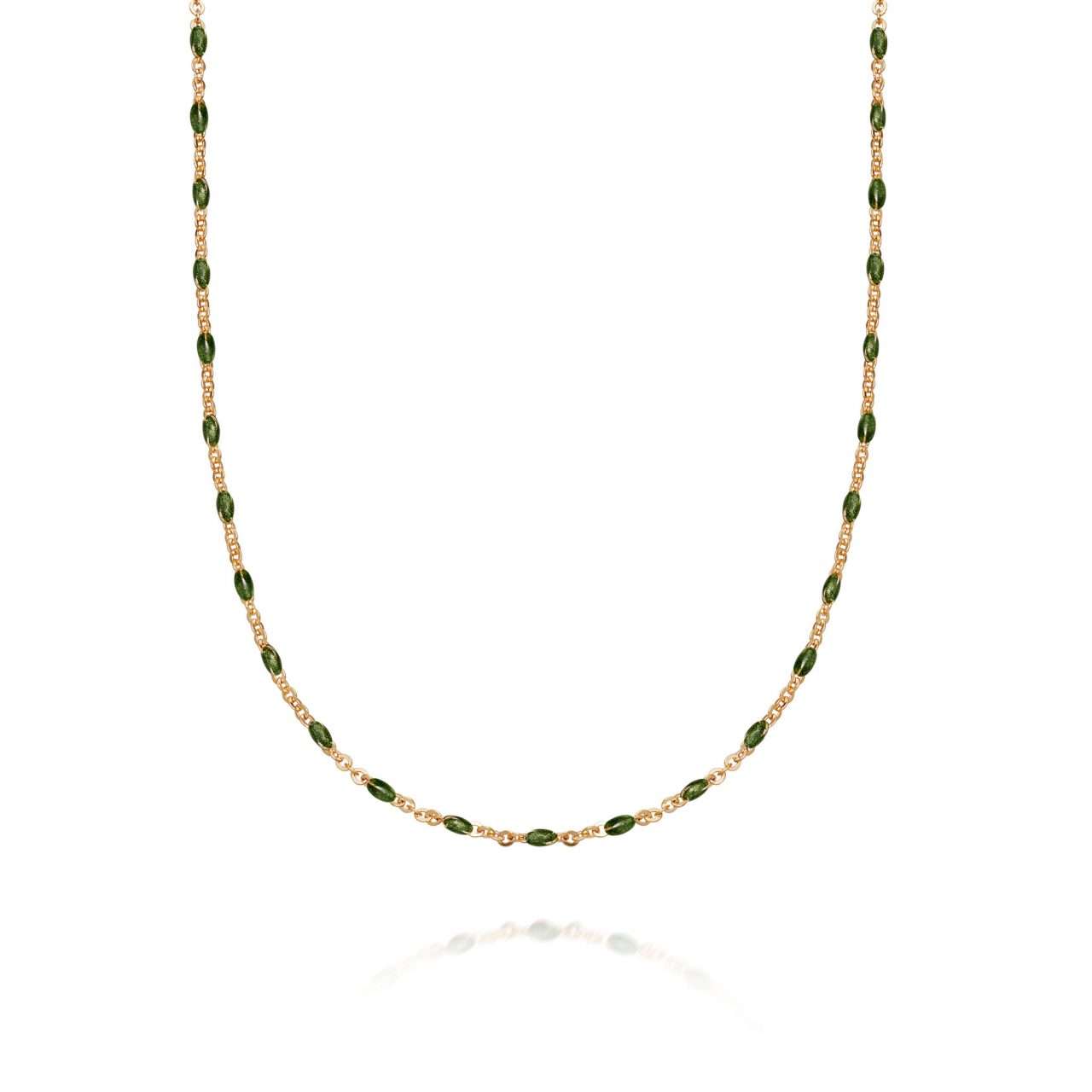 Daisy Treasures Green Beaded Necklace : BN01_GP