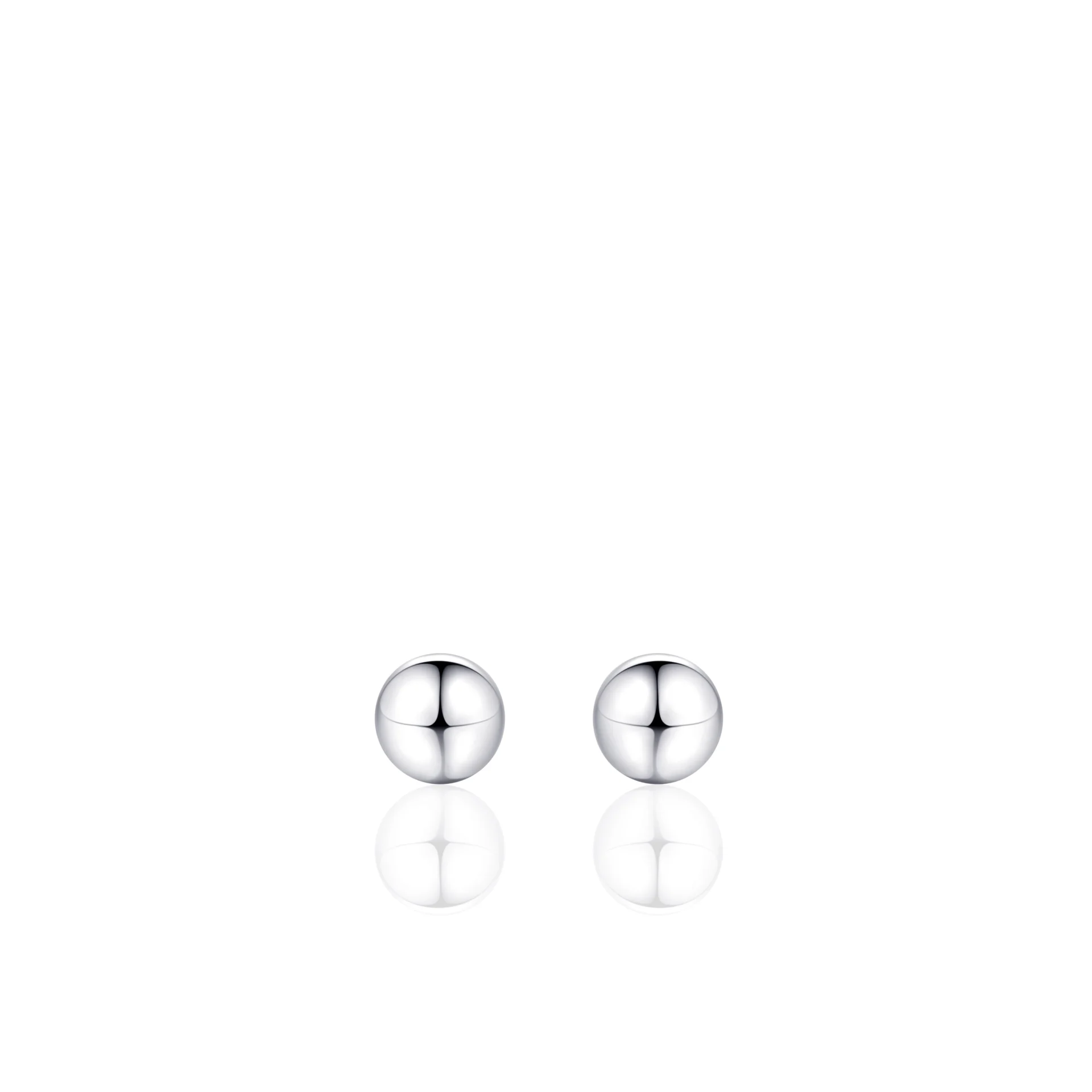 Gisser Silver Beaded Ear Studs 6mm