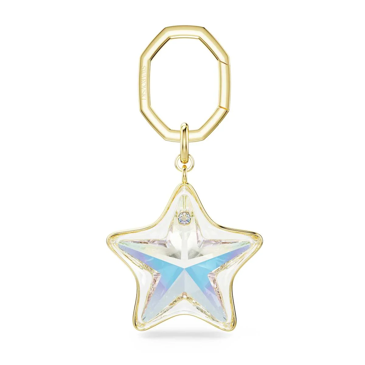 Swarovski Bag charm Mixed cuts Star White Gold-tone plated