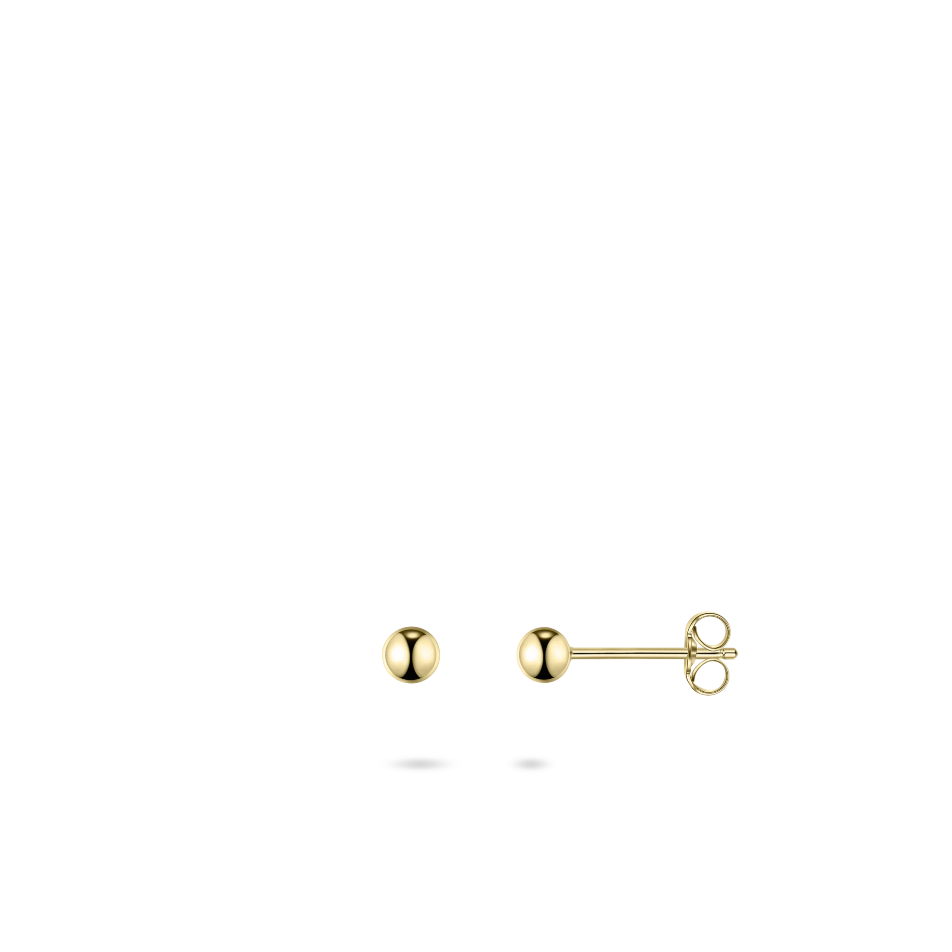 Gisser Gold Plated Silver Beaded Ear Studs 3mm