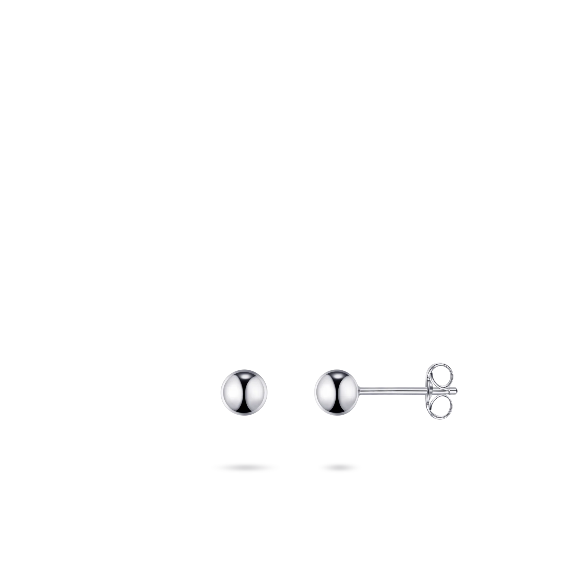 Gisser Silver Beaded Ear Studs 4mm