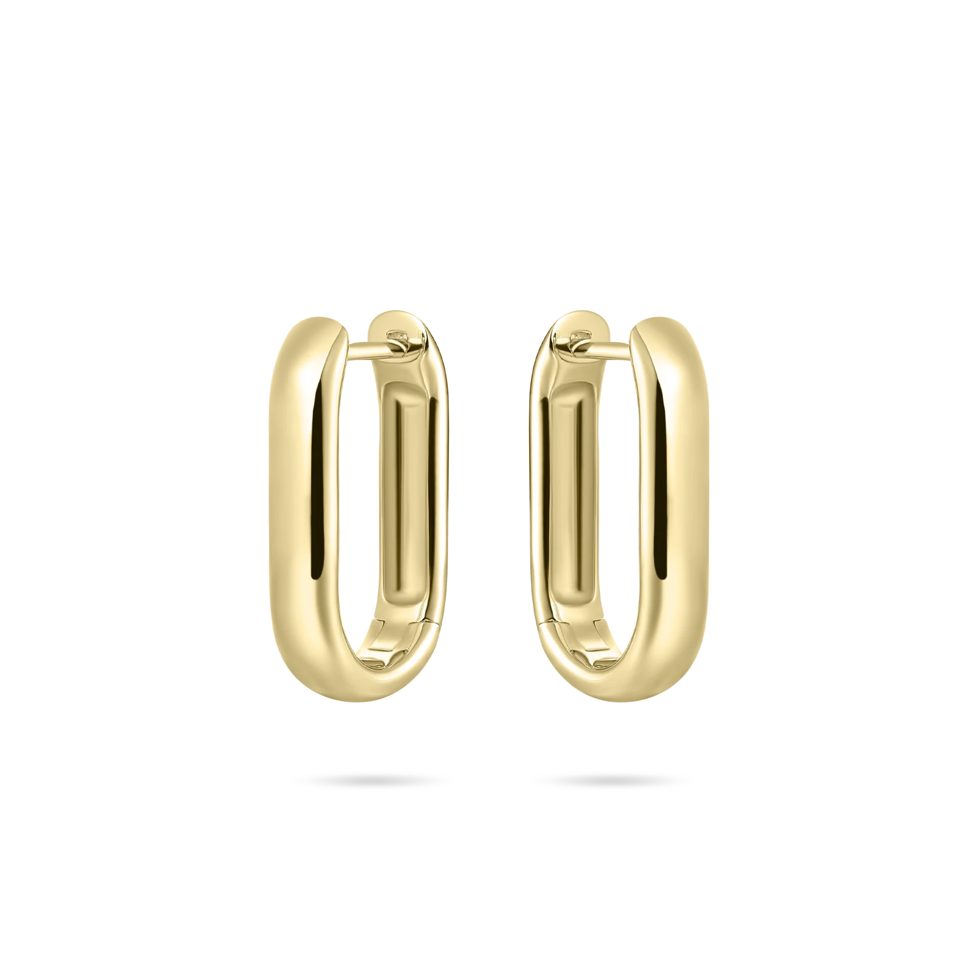 Gisser Gold Plated Silver Bold Maxi Long Hoop Earrings 20mm