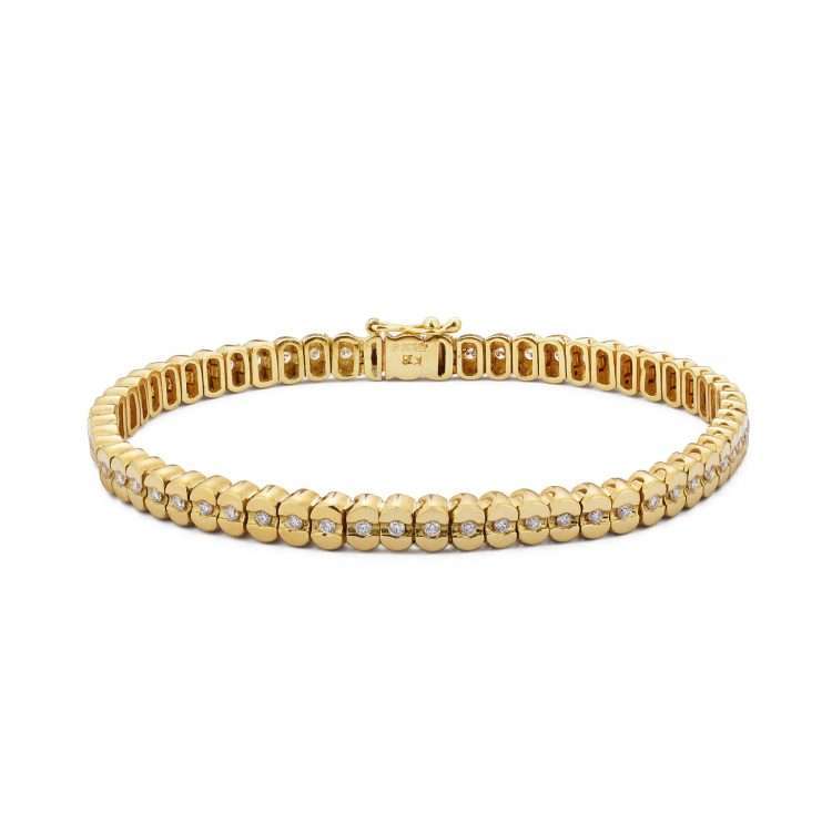 18ct Yellow Gold Diamond Bracelet