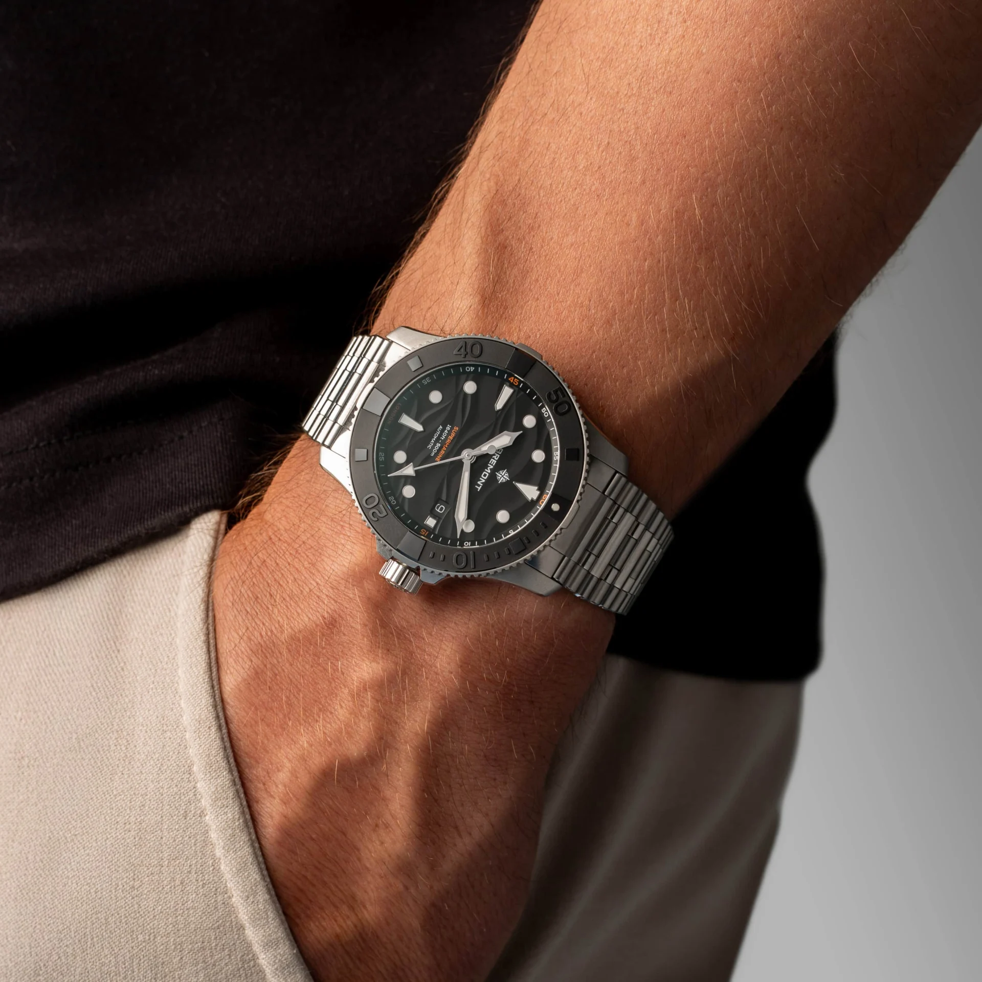 Bremont Supermarine 500m, Black Dial, Bracelet