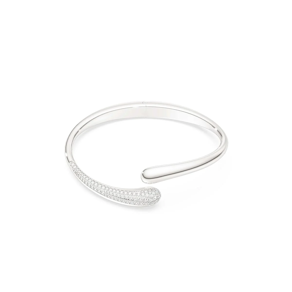 Swarovski Classica bangle Intertwining Round cut White Sterling silver - M