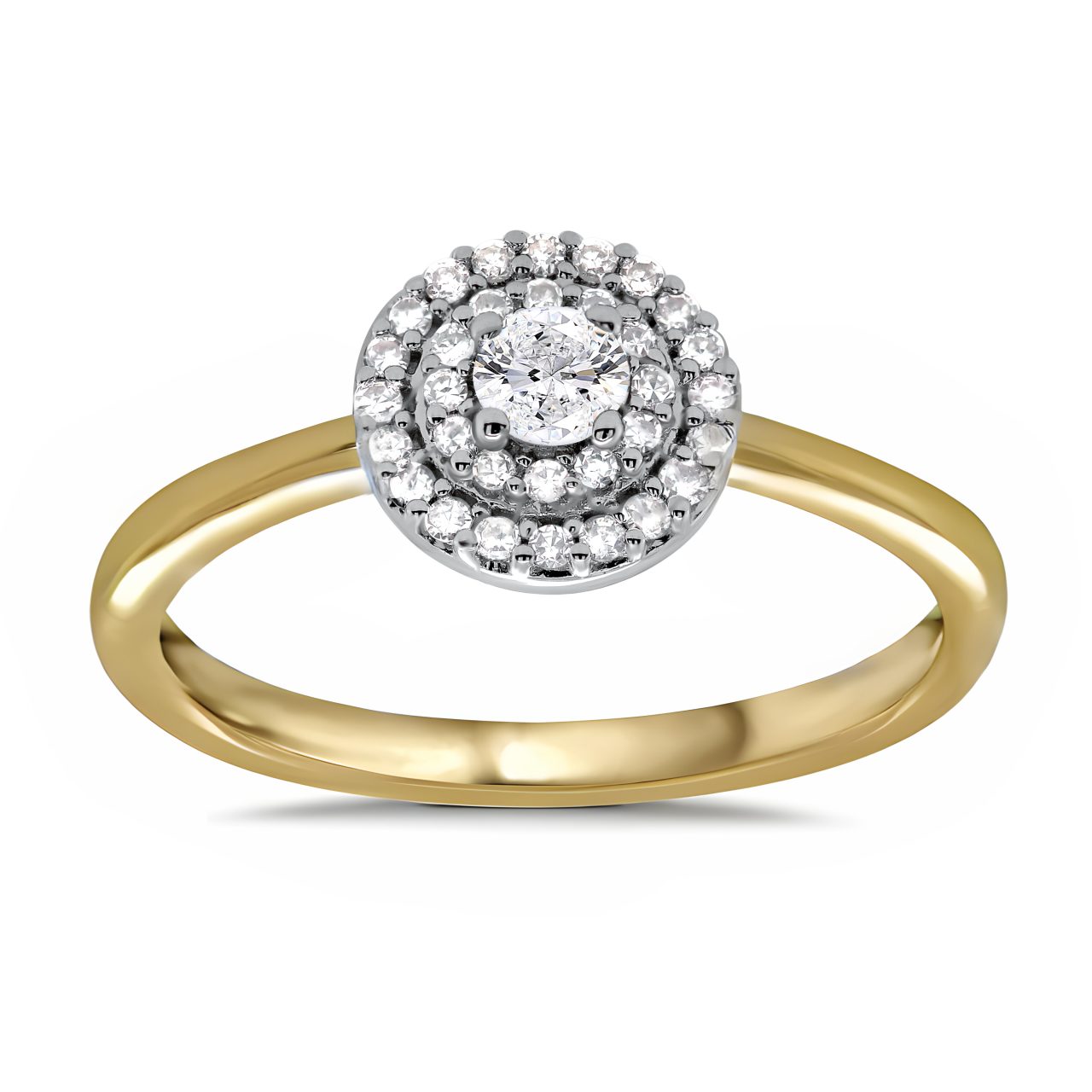 9ct Diamond Halo Ring : 0106004