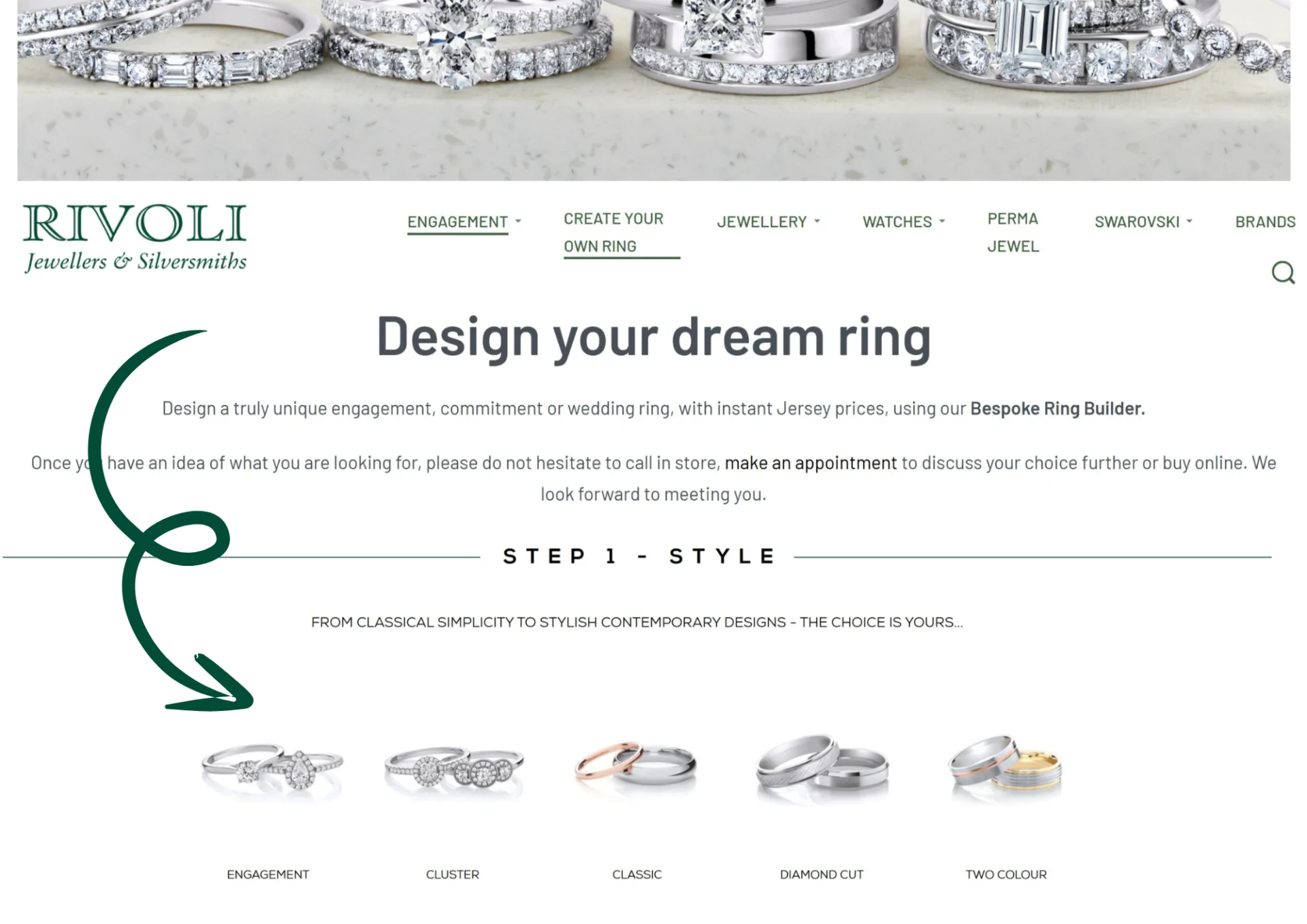 Design your dream ring at Rivoli