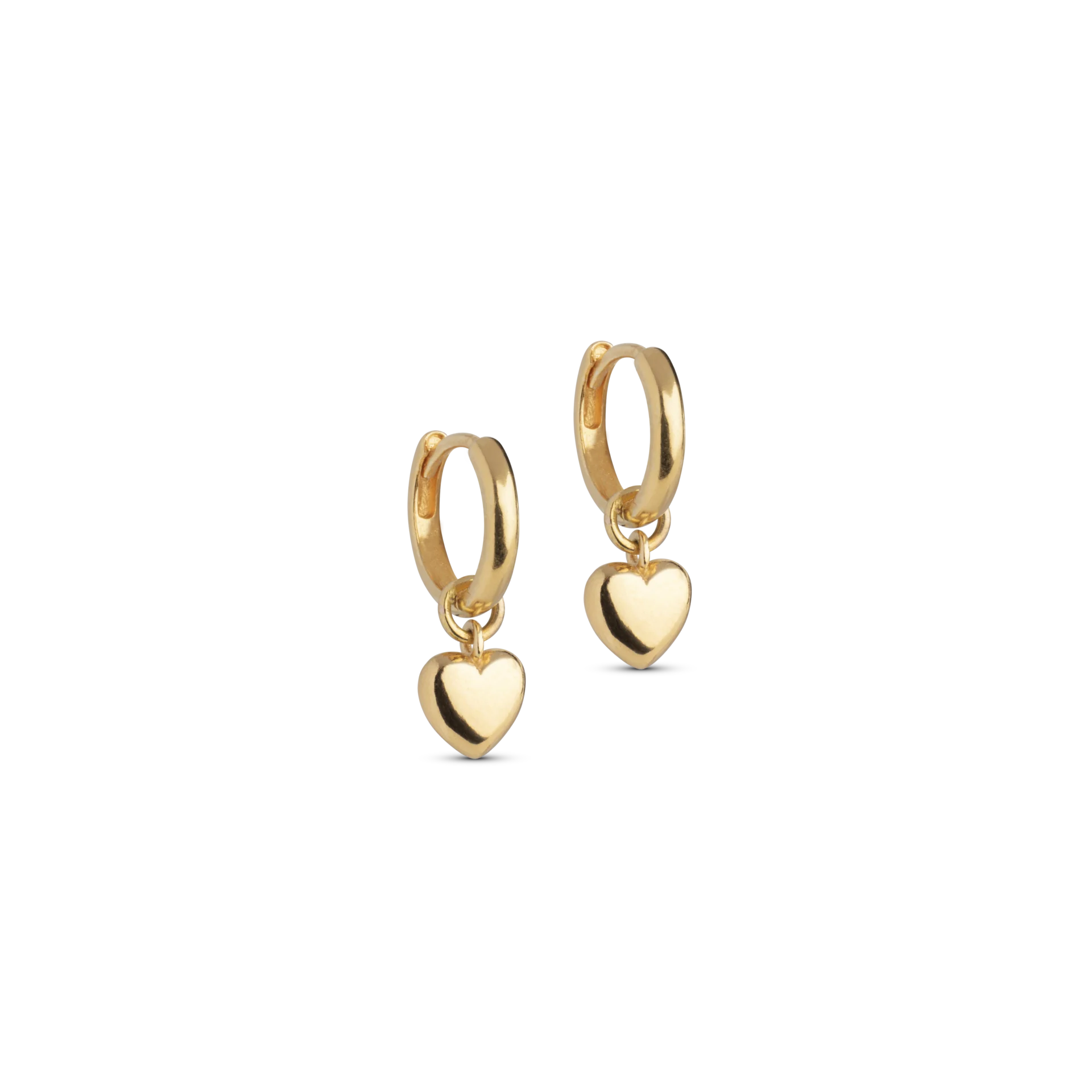Enamel Copenhagen Amore Hoops, Gold Plated