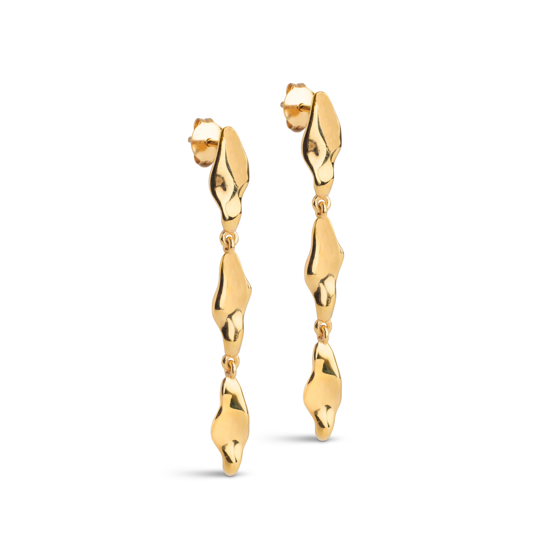 Enamel Copenhagen India Medium Earrings, Gold Plated