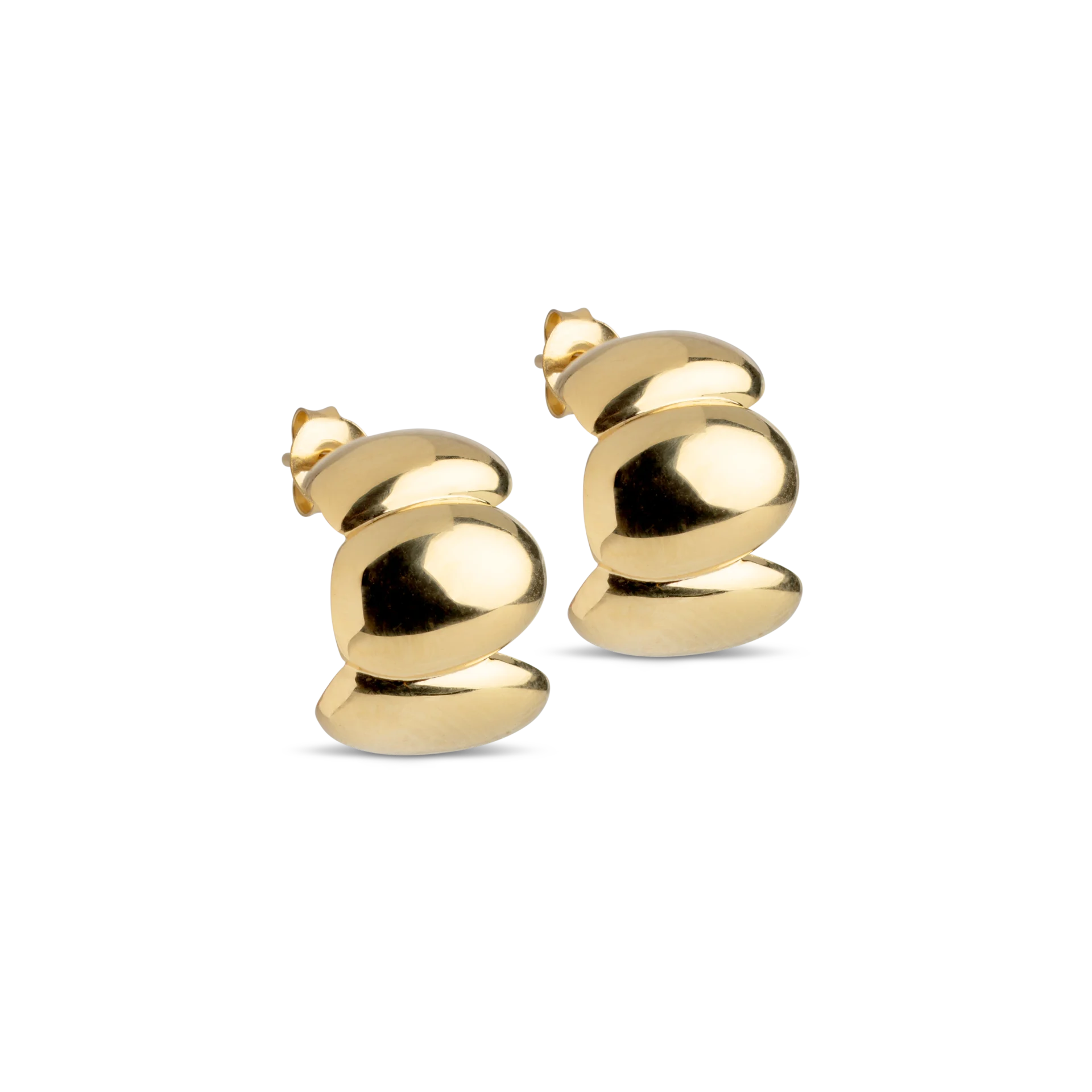 Enamel Copenhagen Melia Chunky Hoops, Gold Plated