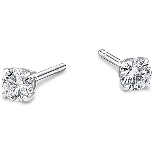 Platinum Diamond (Lab Grown) Stud Earrings, .50ct