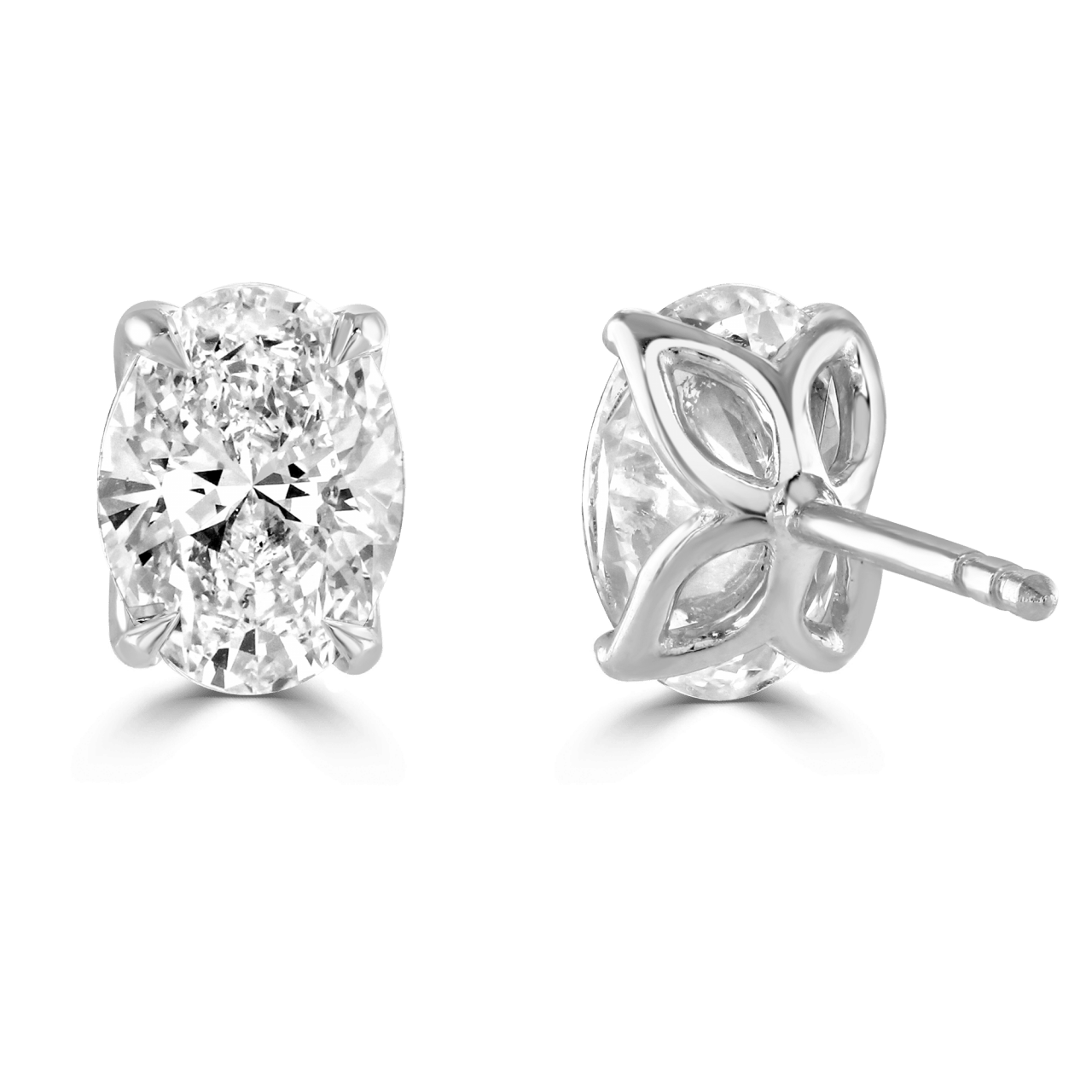 Brown & Newirth Iris Oval Solitaire Diamond (Lab-Grown) Earrings, 2.00ct : ER237OV200LG