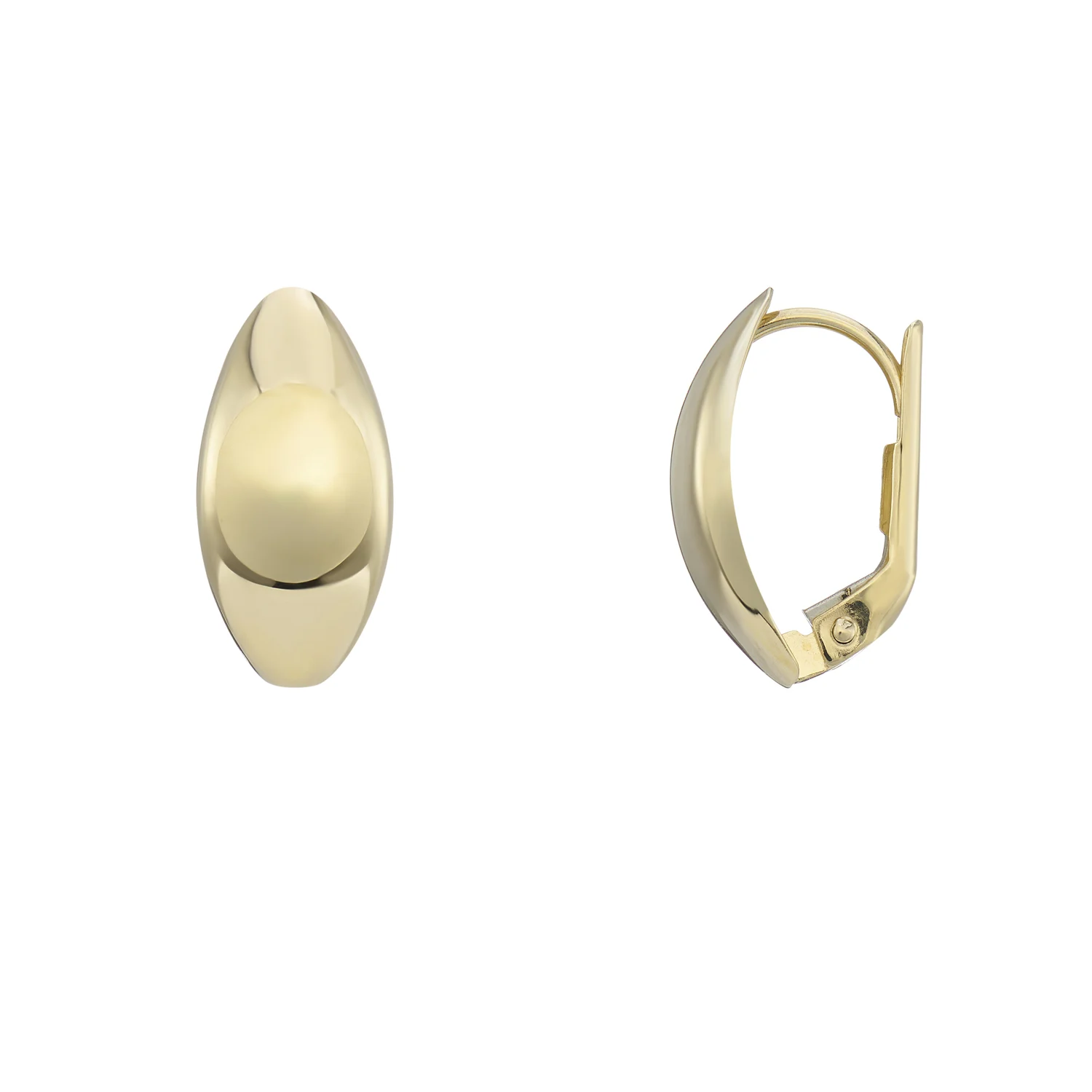 9ct Yellow Gold Plain Huggie Earrings
