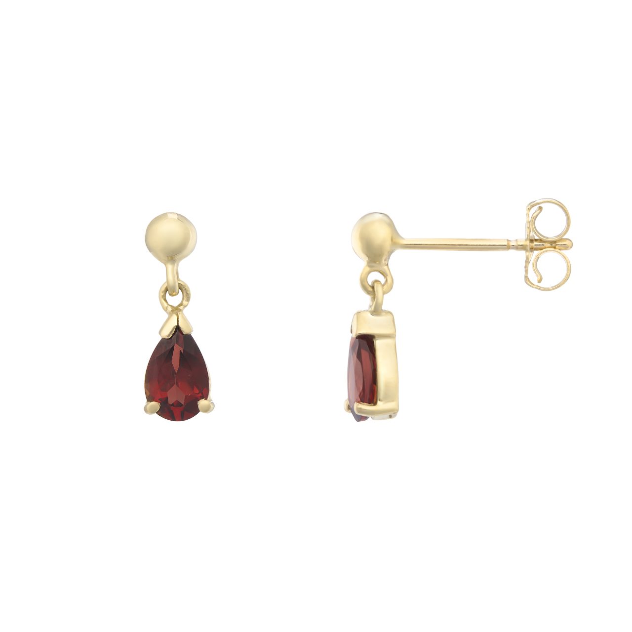 9ct Garnet Drop Earrings : 0648088