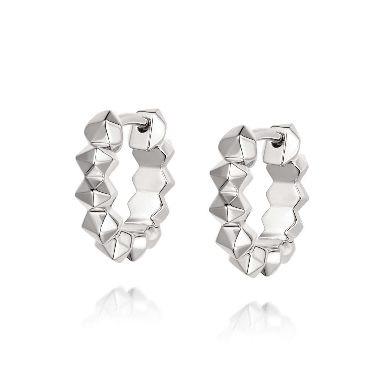 Daisy Octavia Huggie Hoop Earring : HUG01_SLV