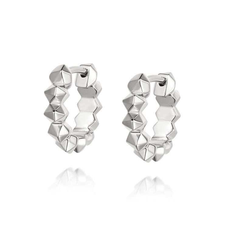Daisy Octavia Huggie Hoop Earring, Sterling Silver