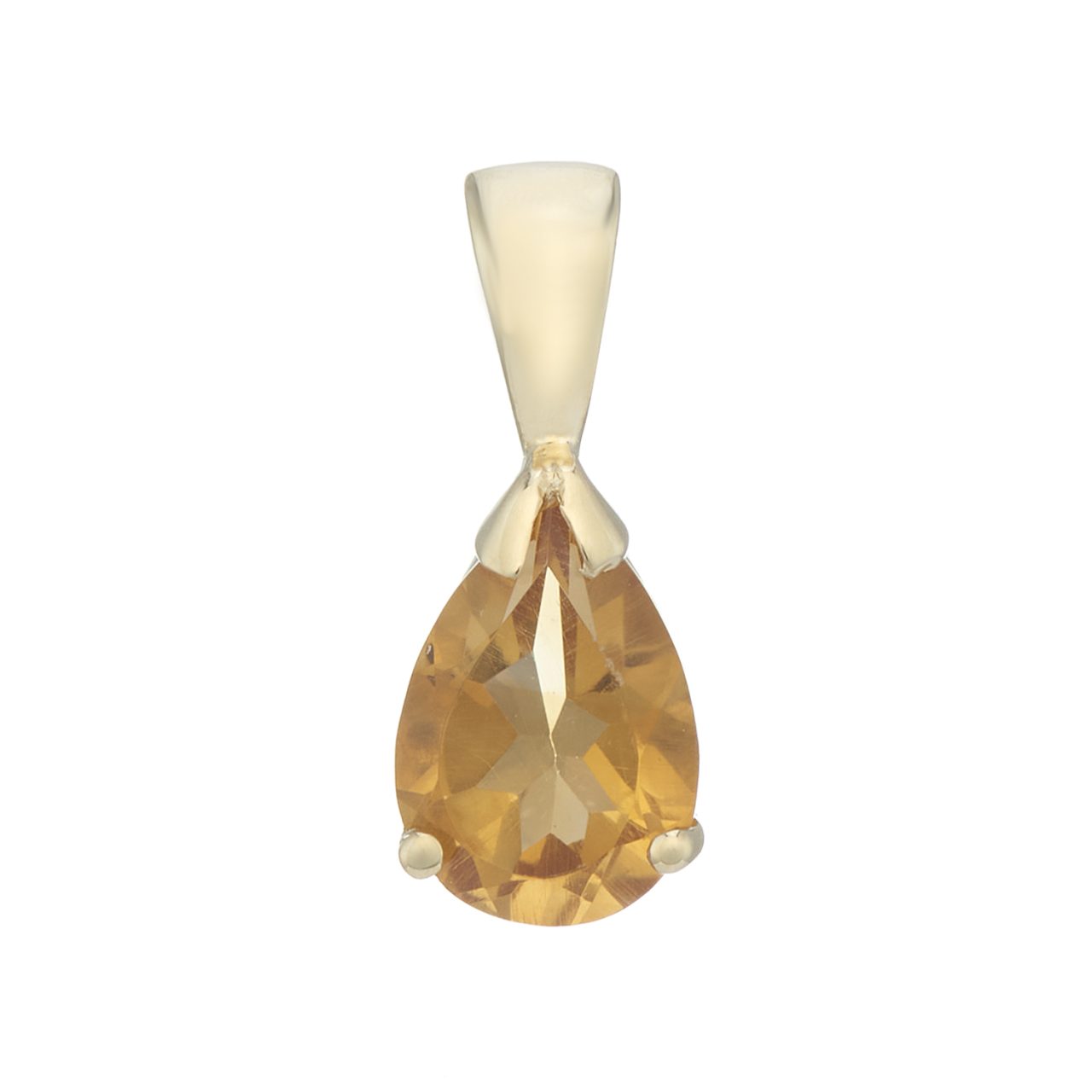 9ct Citrine Drop Pendant : 0613100
