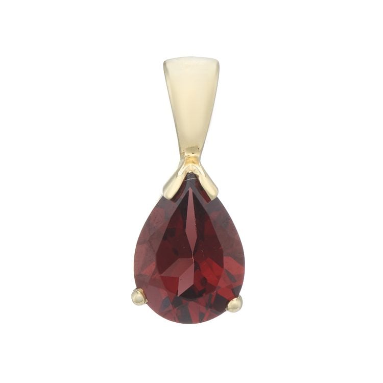 9ct Garnet Drop Pendant