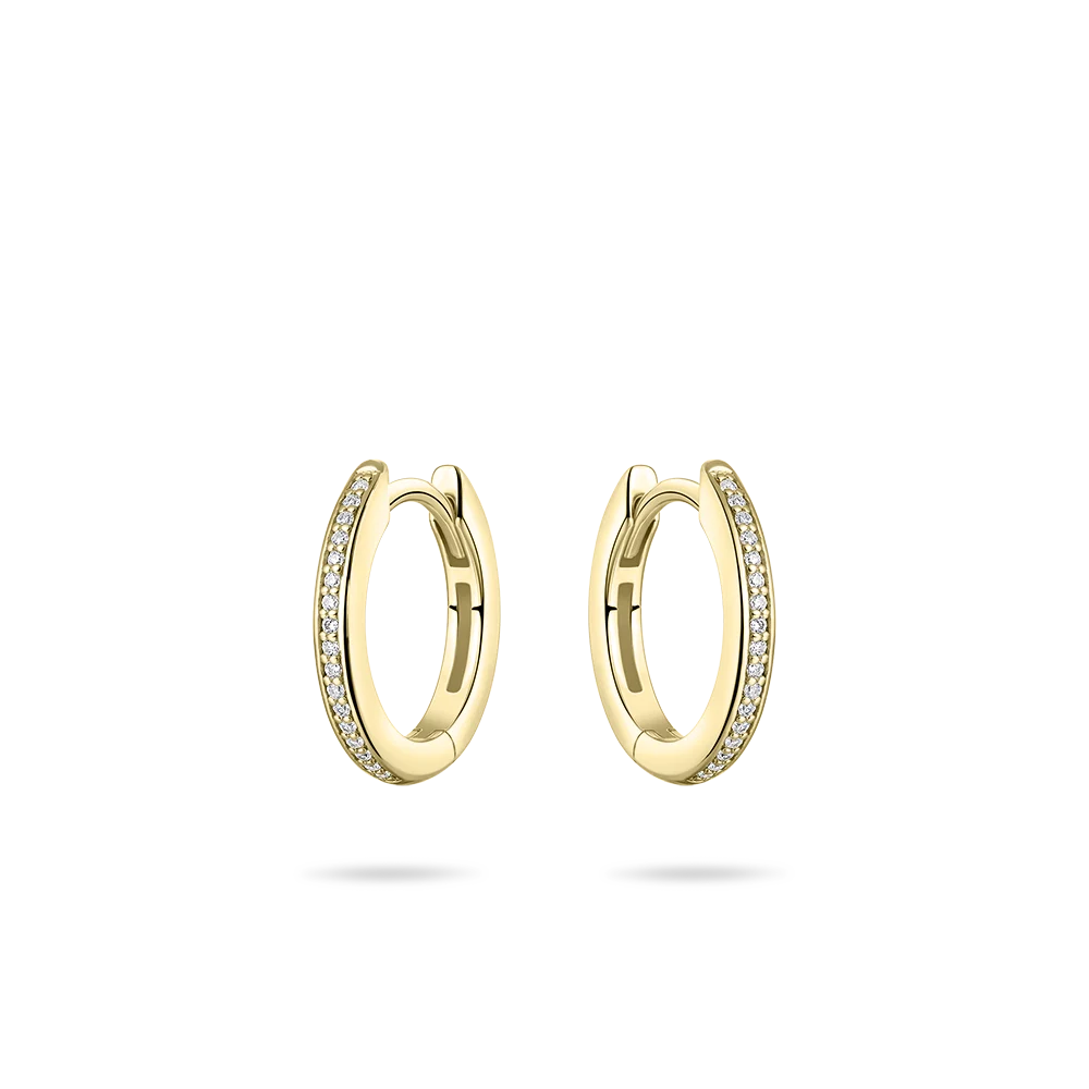 Gisser Gold Plated Silver Allure Hoop Earrings 15mm