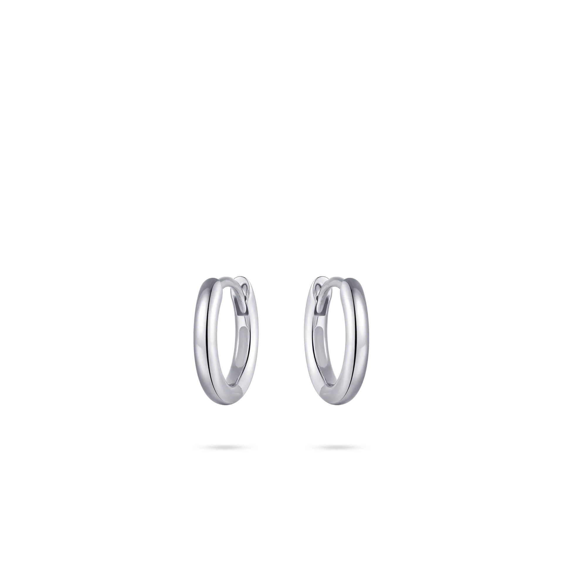 Gisser Silver Tube Hoop Earrings 12mm