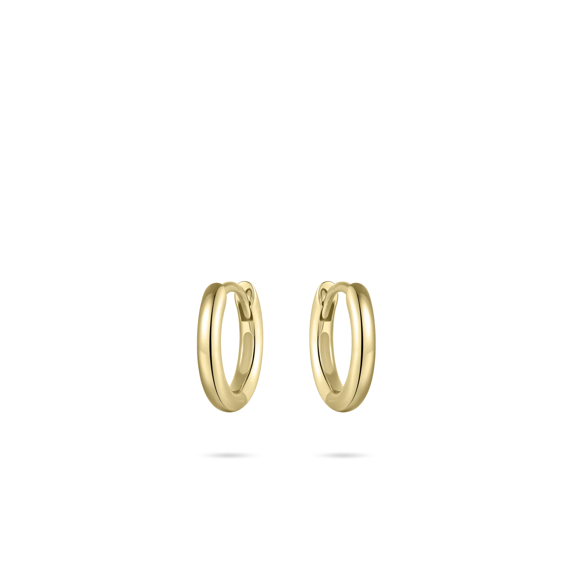 Gisser Gold Plated Silver Tube Hoop Earrings 12mm