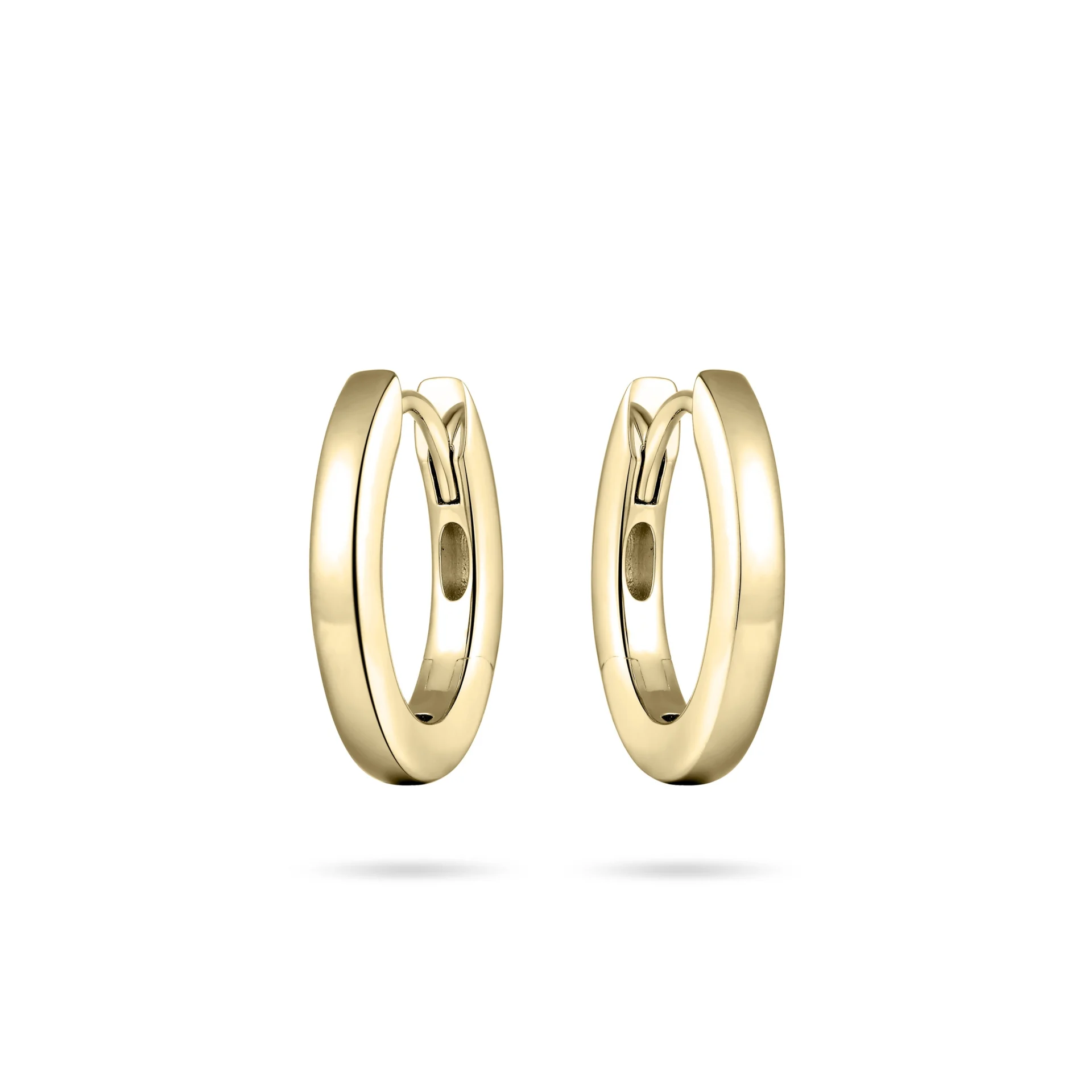 Gisser Gold Plated Silver Oval Hoop Earrings 20mm