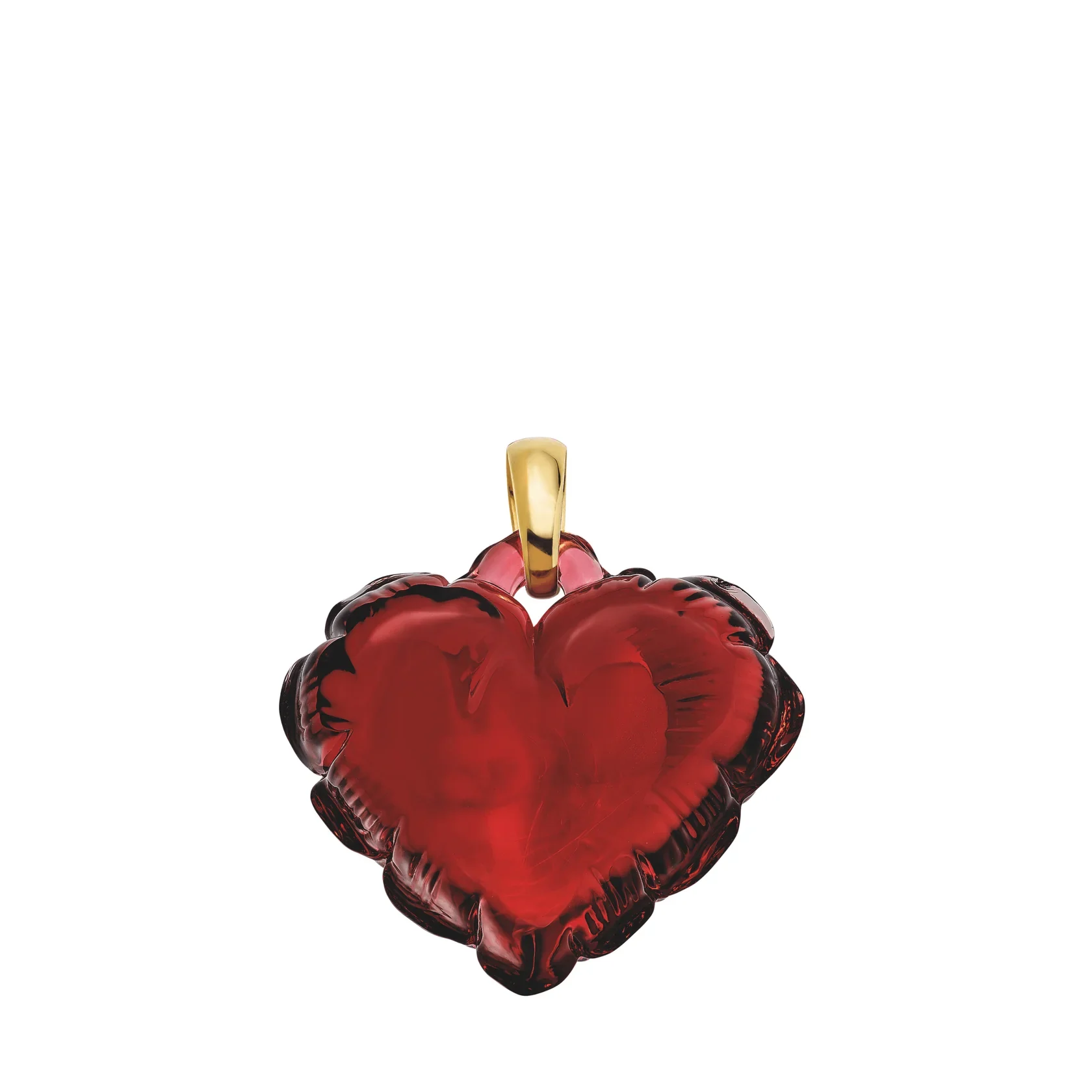 Lalique Souffle D'Amour Pendant, Red Crystal