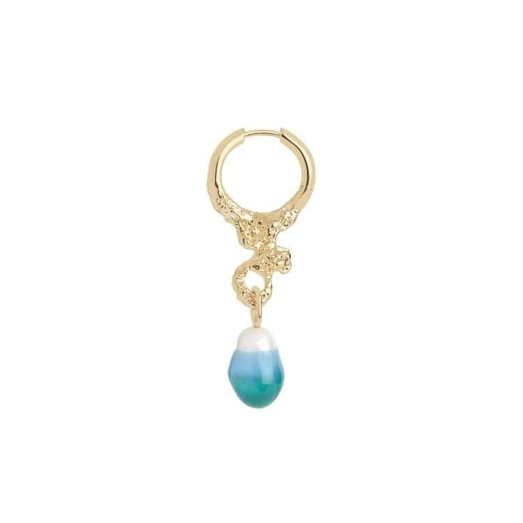 Maria Black Miran Earring, Lagoon, Gold Vermeil