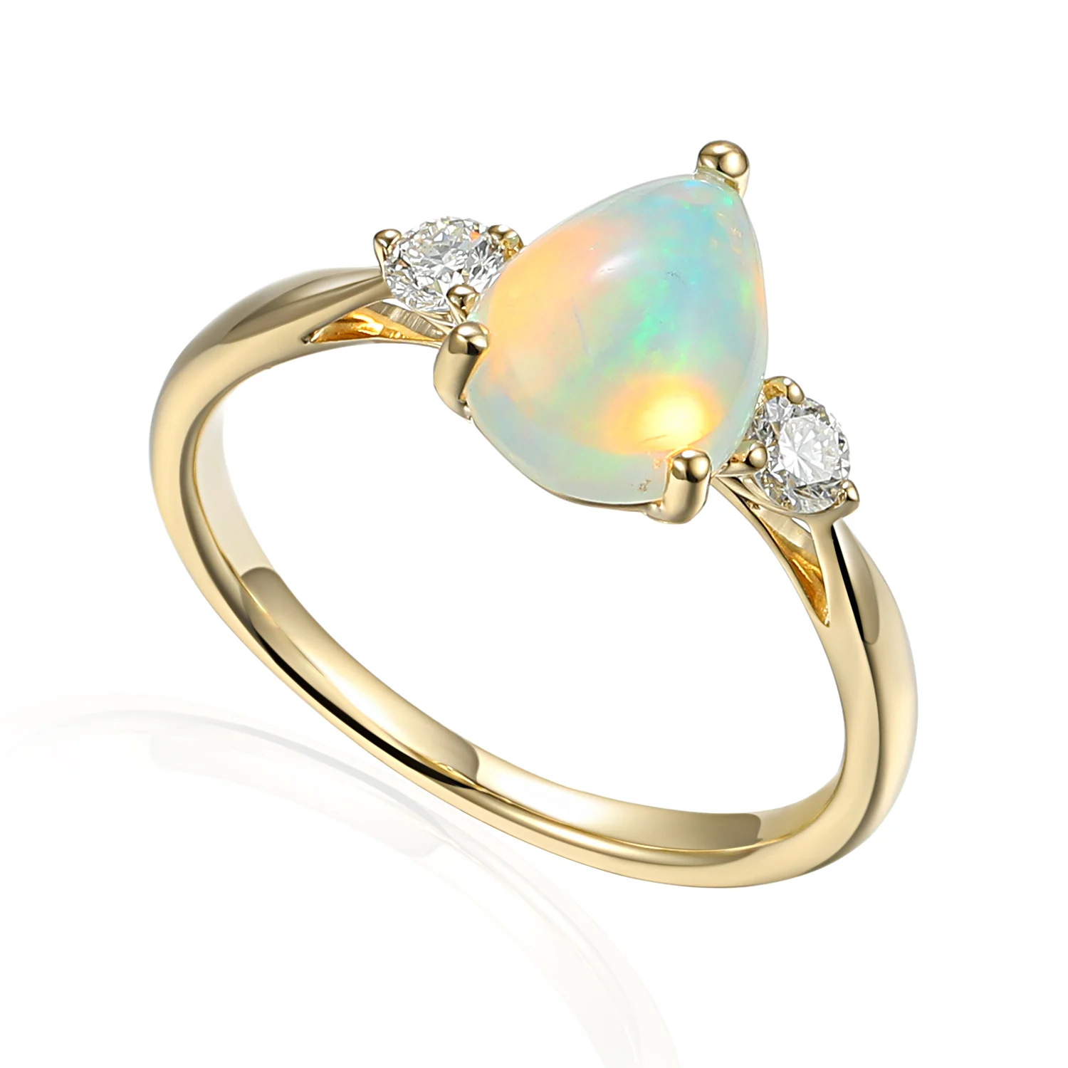 9ct Opal and Diamond Ring