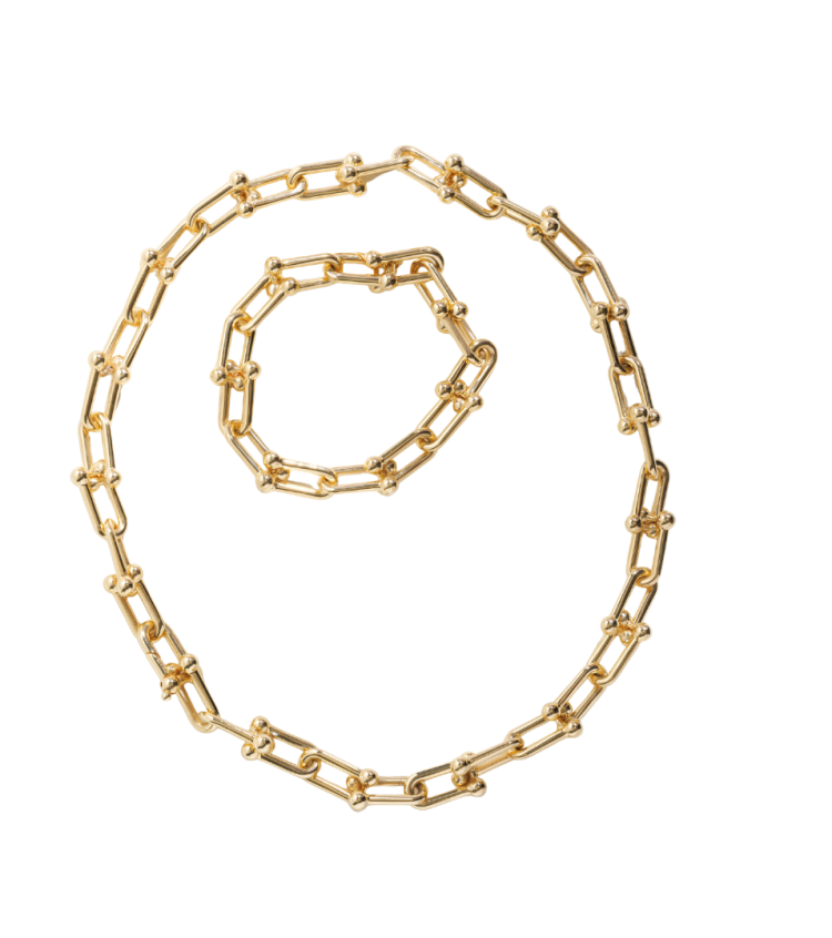 9ct Gold Chain Hardware Link Necklace