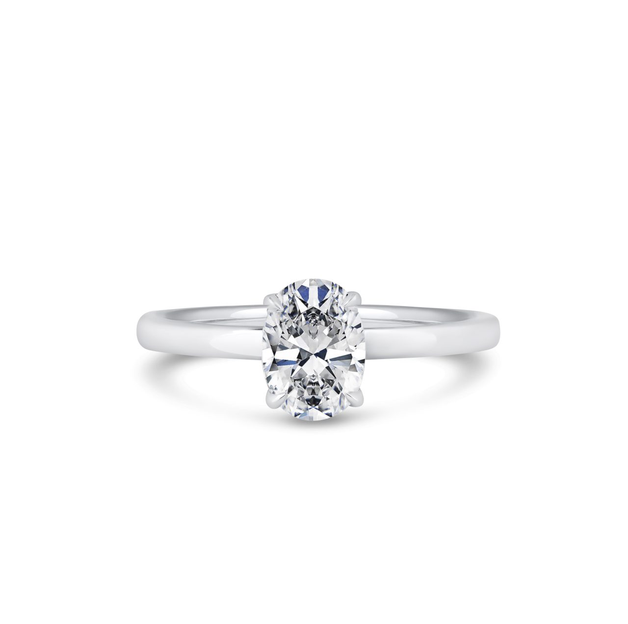 Rivoli Oval Cut Diamond (Lab-Grown) Engagement Ring, 2.04ct : 0165051