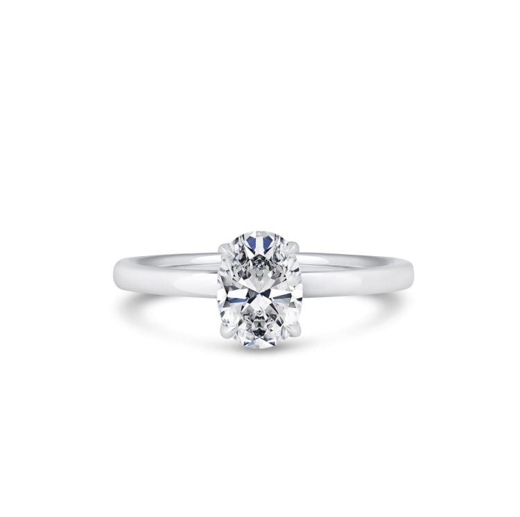 Rivoli Oval Cut Diamond (Lab-Grown) Engagement Ring, 2.04ct