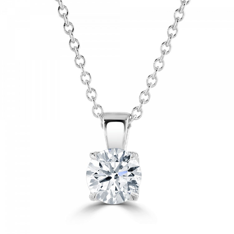 Magnolia Solitaire Diamond (Lab-Grown) Pendant, 0.73ct